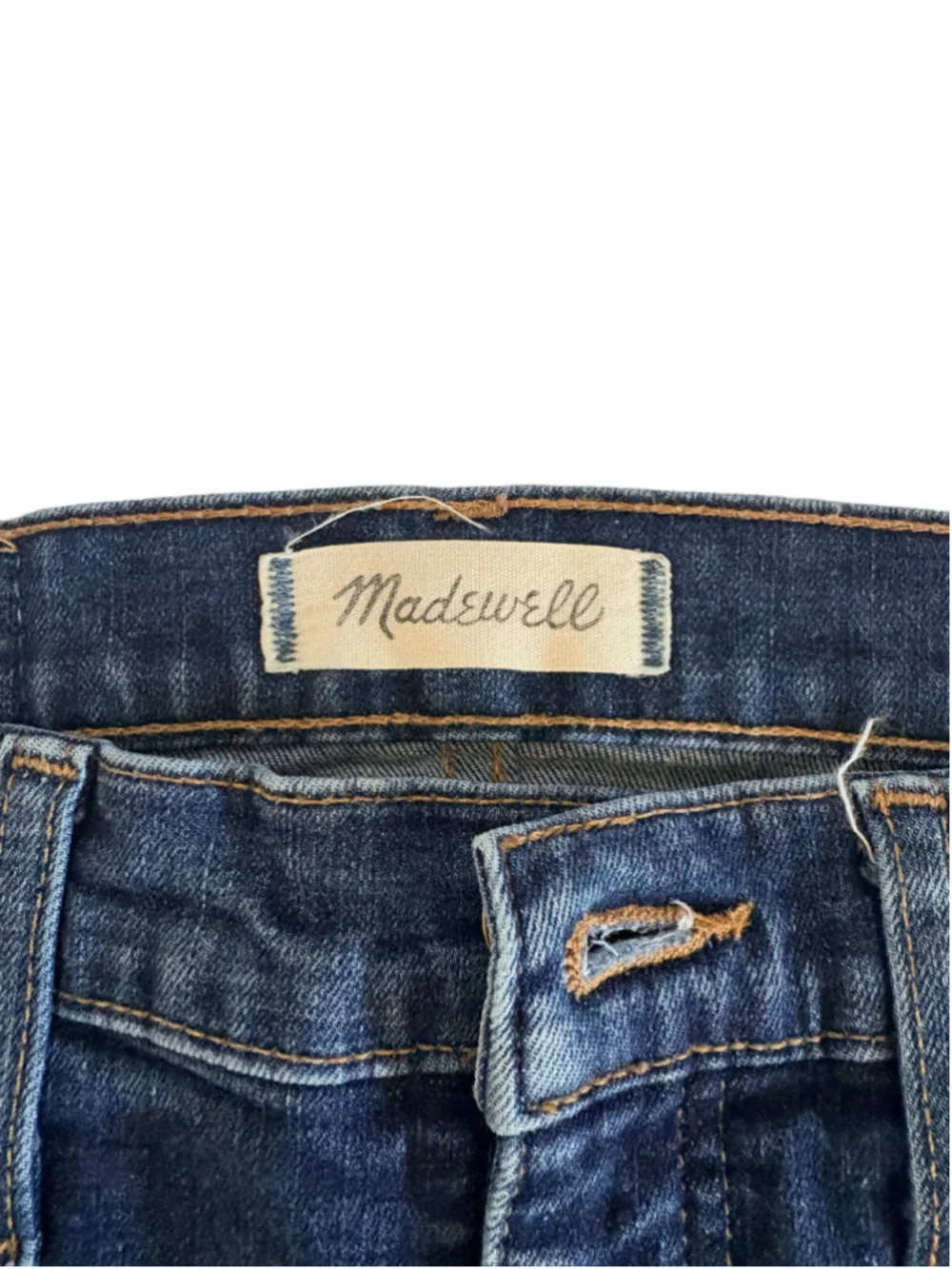 Madewell 9” High Rise Skinny Jean cutoff Shorts Women’s 27 Blue Distressed Denim